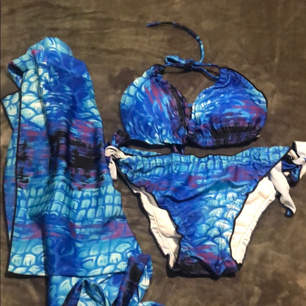Brand new two piece with matching coverup
